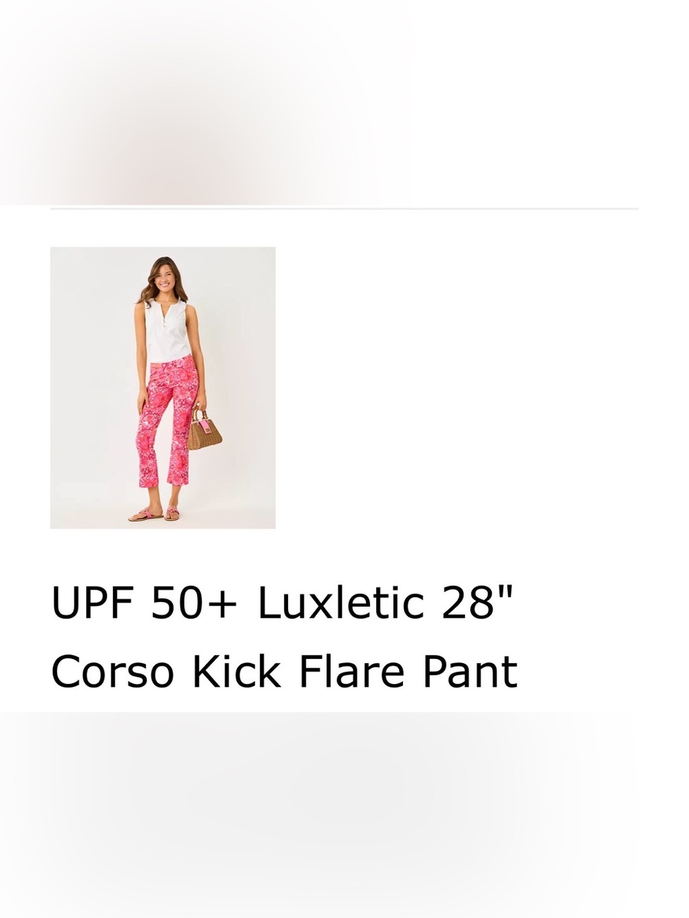 Lilly Pulitzer Corso Kick Flare Pant - Pink Floral